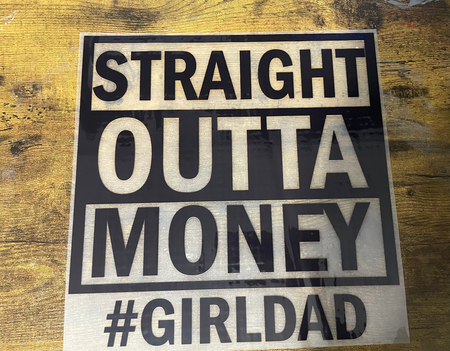 Adult Straight Outta Money DTF