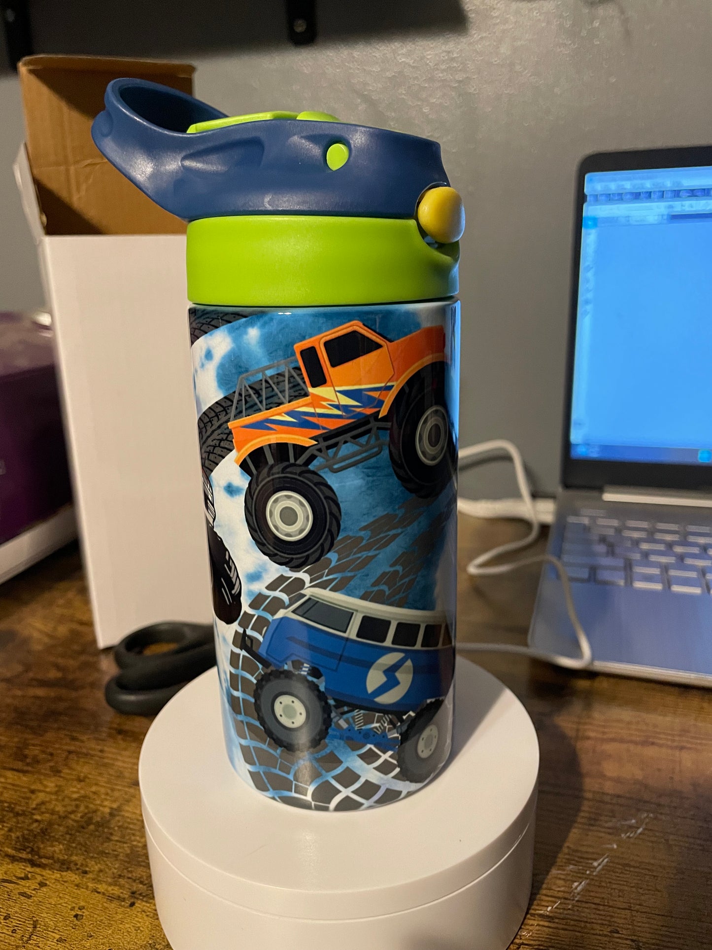 Monster Truck 12oz Water Bottle