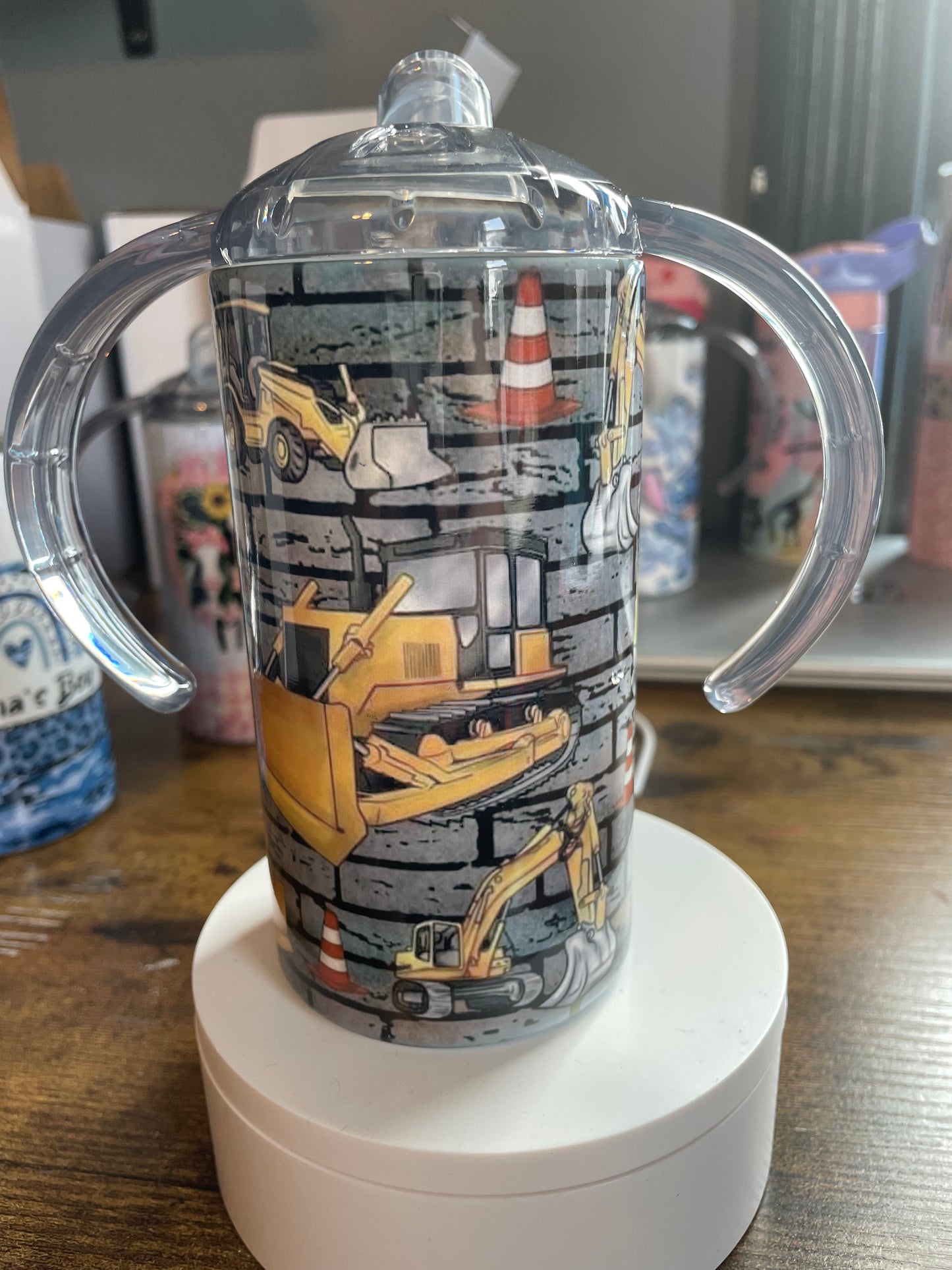 12 oz Construction Sippy Tumbler