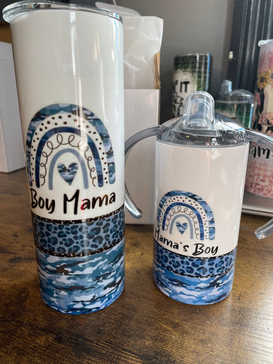 Mama Boy and Mamas Boy Tumbler Set