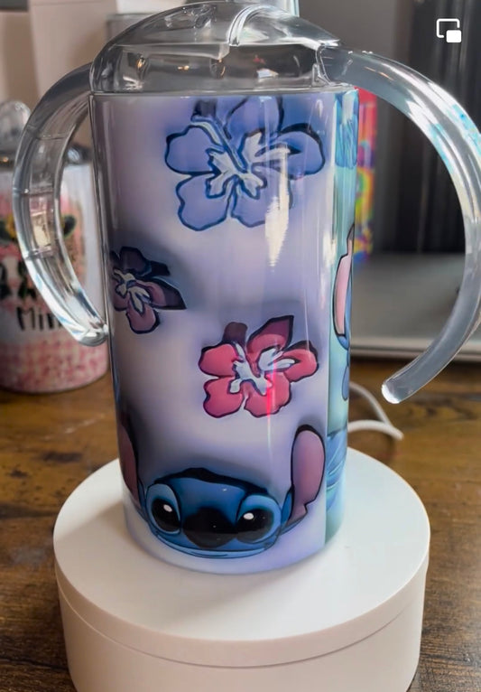 12 oz Baby Stitch Sippy Tumbler