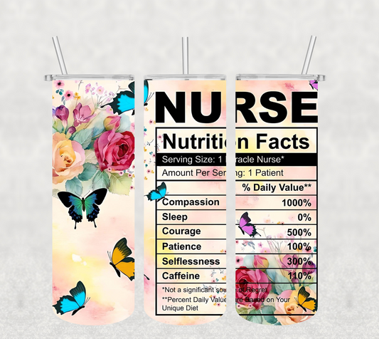 Butterfly Nurse Tumbler