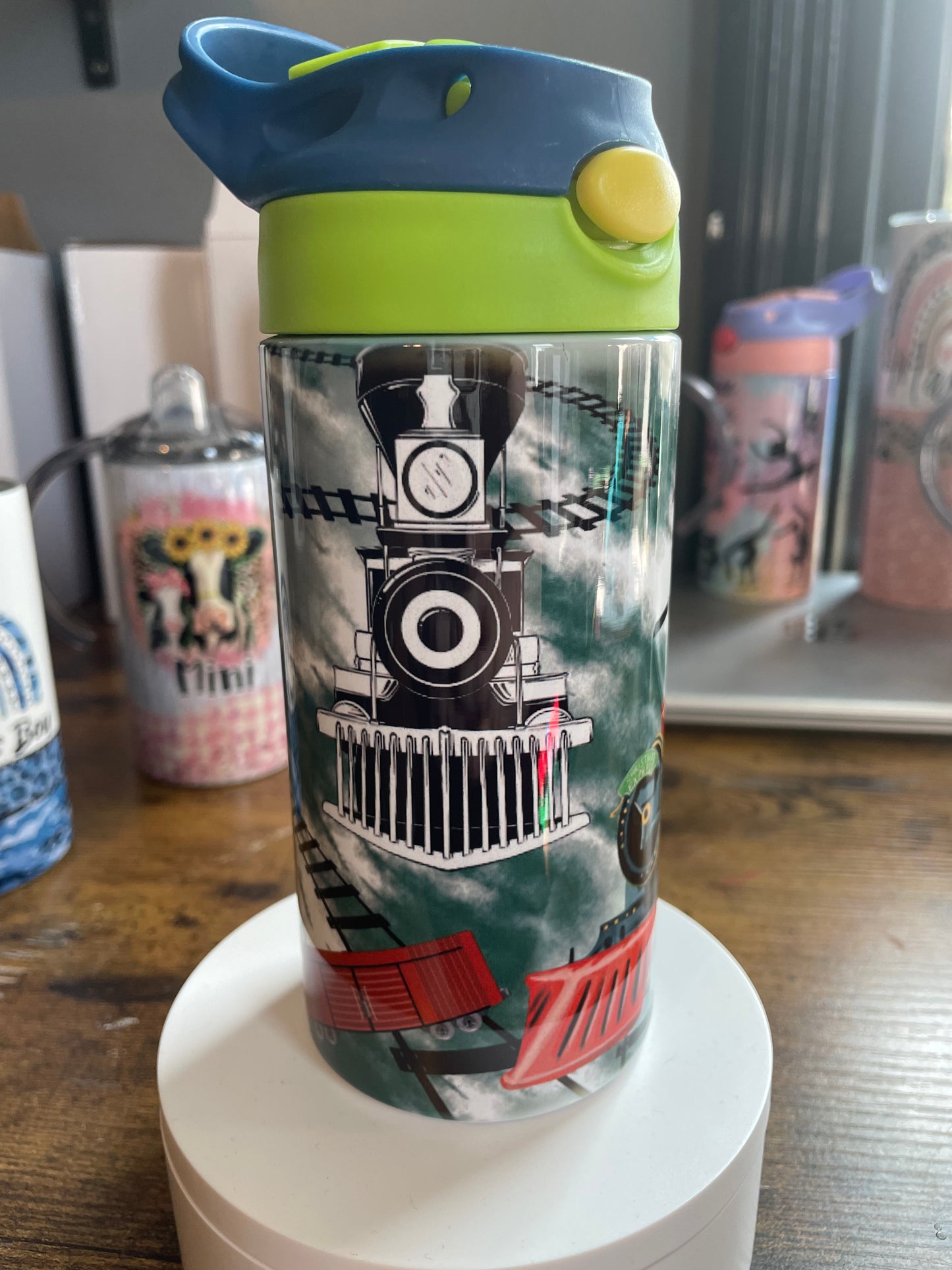 12 oz Train Water Bottle