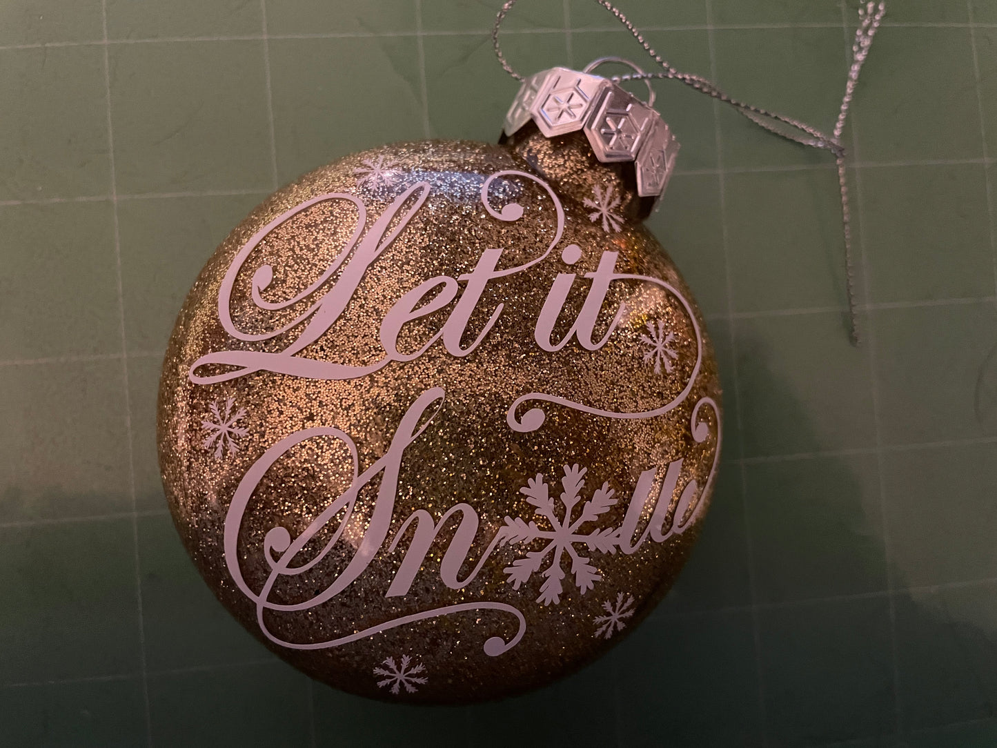 Let it Snow Glitter Ornament